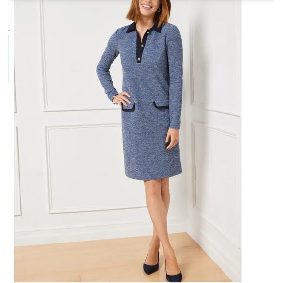 NWT TALBOTS Plus Petite 3XP Contrast Tweed Dress 3/4 Sleeves Career Stretch Polo - Picture 14 of 14